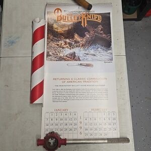 1996 Remington Bullet Knife Mini Trapper Calendar 30x20